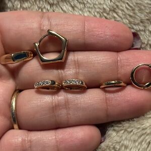 Elegant Classic Set Gold Hoop Earrings